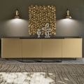 Lounge Sideboard with 4 Doors in Different Finishes Made in Italy - Heidi