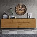 Lounge Sideboard with 4 Doors in Country Knotted Oak Finish - Even