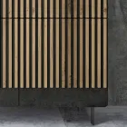 Lounge Sideboard with 4 Doors in Nordic Knotted Oak Finish - Bente Viadurini