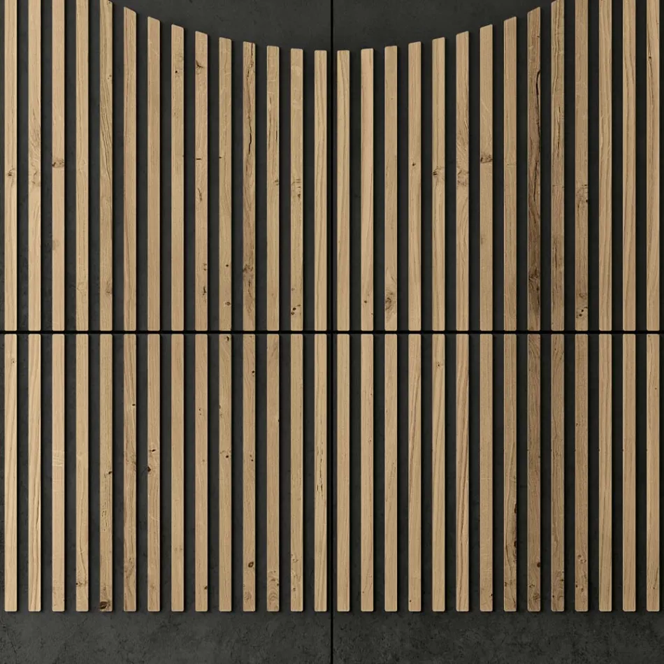 Lounge Sideboard with 4 Doors in Nordic Knotted Oak Finish - Bente Viadurini