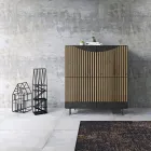Lounge Sideboard with 4 Doors in Nordic Knotted Oak Finish - Bente Viadurini