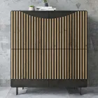 Lounge Sideboard with 4 Doors in Nordic Knotted Oak Finish - Bente Viadurini