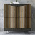 Lounge Sideboard with 4 Doors in Nordic Knotted Oak Finish - Bente