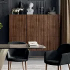 Lounge Sideboard in Veneered Fir Wood Made in Italy - Salerno Viadurini