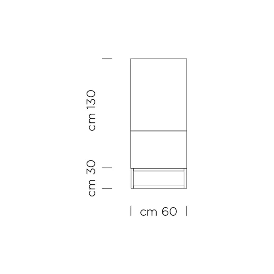 Lounge Sideboard in Veneered Fir Wood Made in Italy - Salerno Viadurini