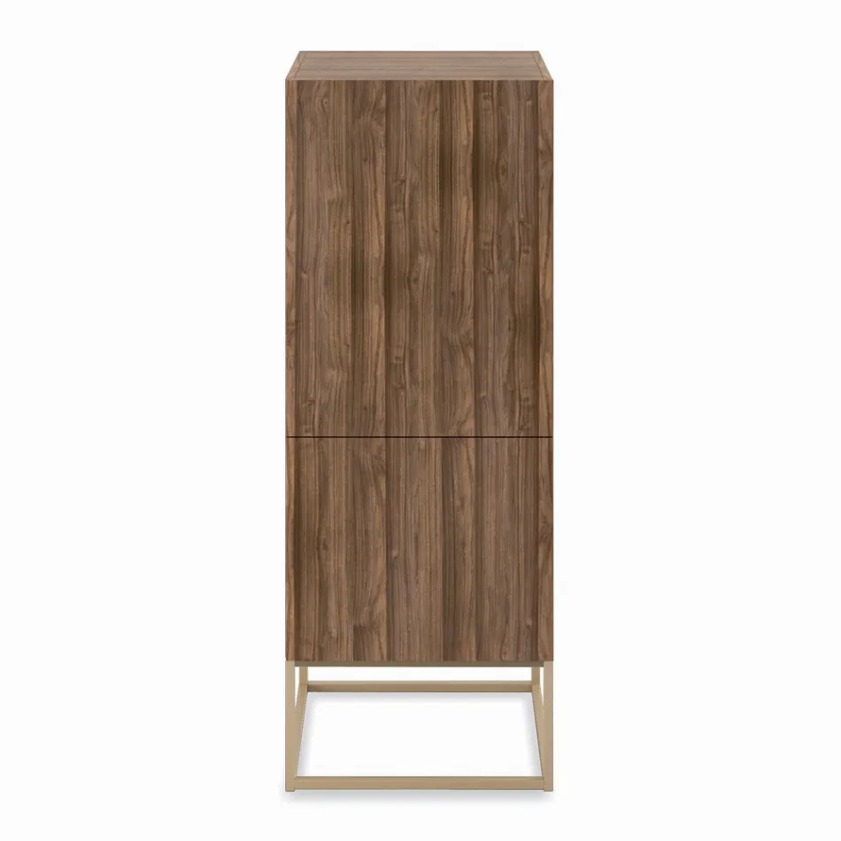 Lounge Sideboard in Veneered Fir Wood Made in Italy - Salerno Viadurini