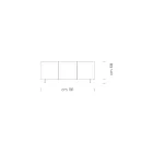 Lounge sideboard in matt lacquered wood and glass Made in Italy - Fiorenza Viadurini