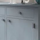 Lounge Sideboard in Solid Fir Wood 4 Compartments Made in Italy - Pascual Viadurini