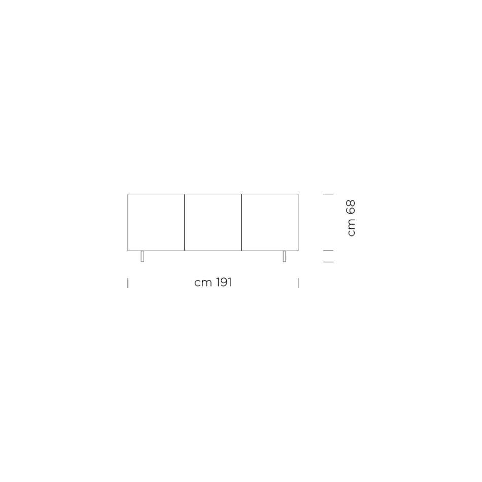 Lounge sideboard in matt wood and HPL laminate Made in Italy - Fiorenza Viadurini