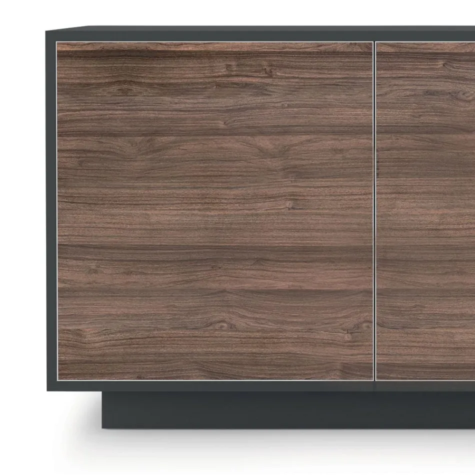 Lounge sideboard in matt wood and HPL laminate Made in Italy - Fiorenza Viadurini