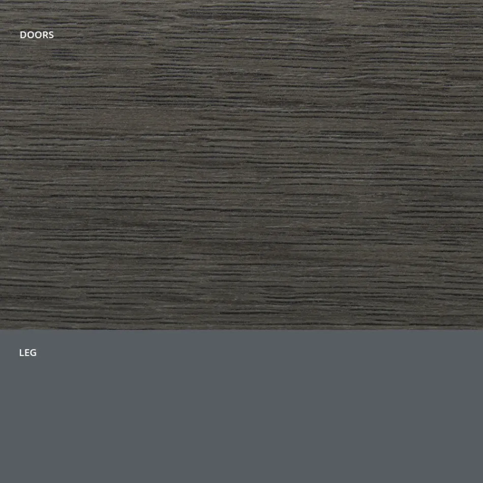 Lounge sideboard in matt wood and HPL laminate Made in Italy - Fiorenza Viadurini