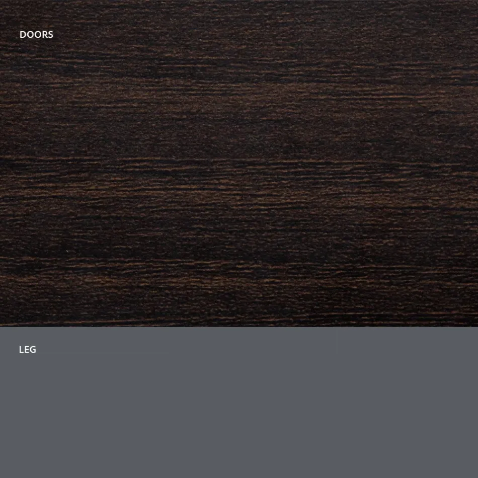 Lounge sideboard in matt wood and HPL laminate Made in Italy - Fiorenza Viadurini