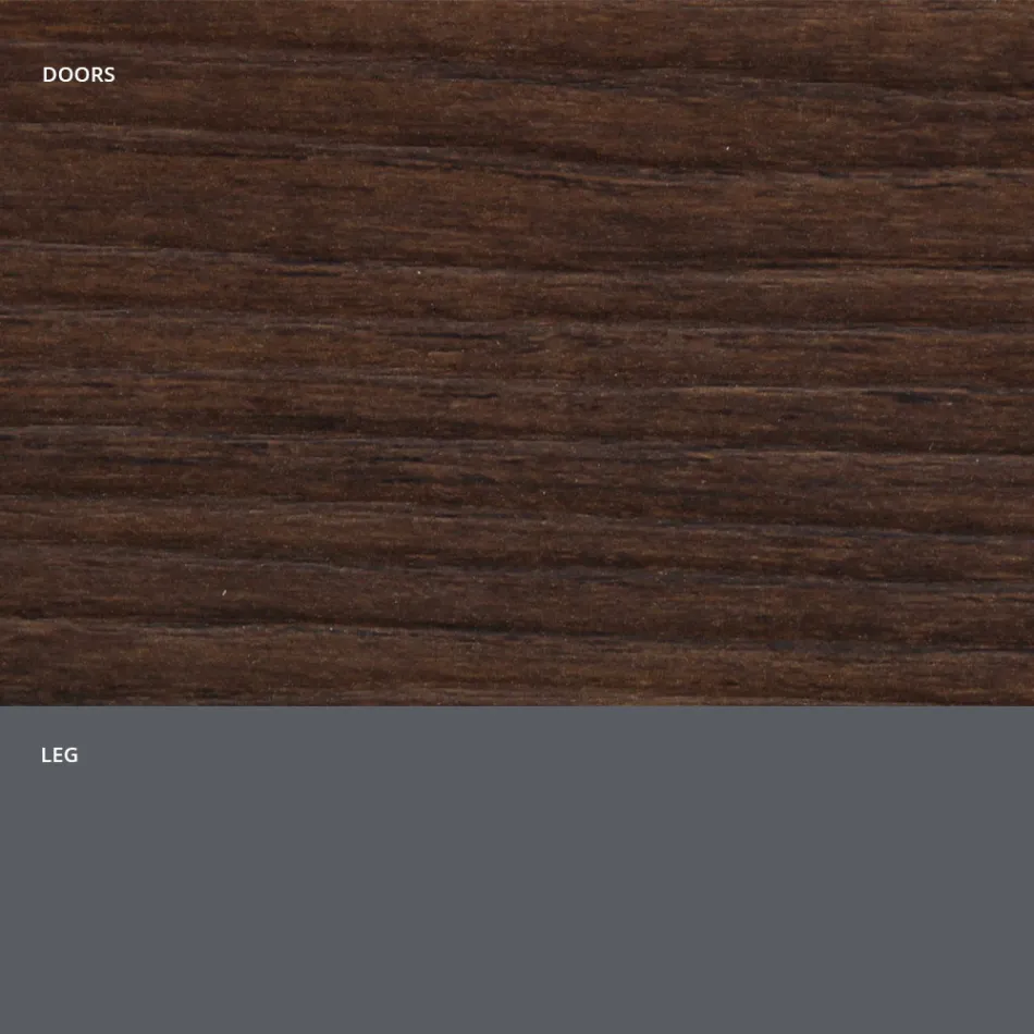 Lounge sideboard in matt wood and HPL laminate Made in Italy - Fiorenza Viadurini