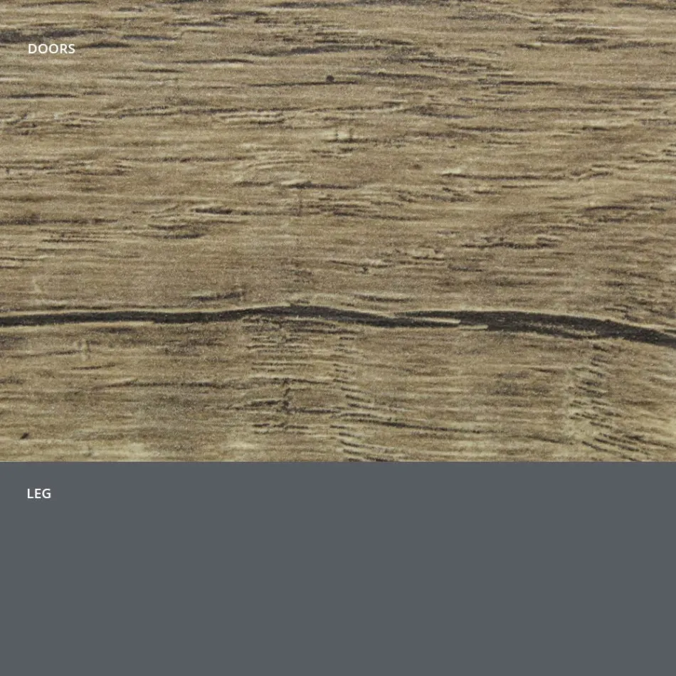 Lounge sideboard in matt wood and HPL laminate Made in Italy - Fiorenza Viadurini