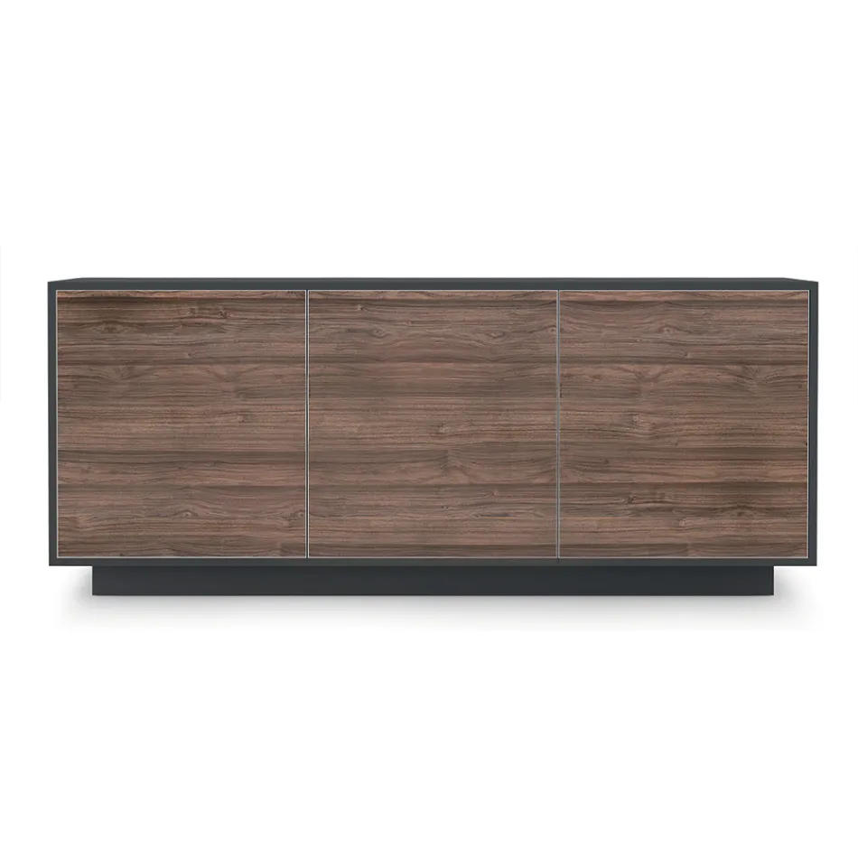 Lounge sideboard in matt wood and HPL laminate Made in Italy - Fiorenza Viadurini