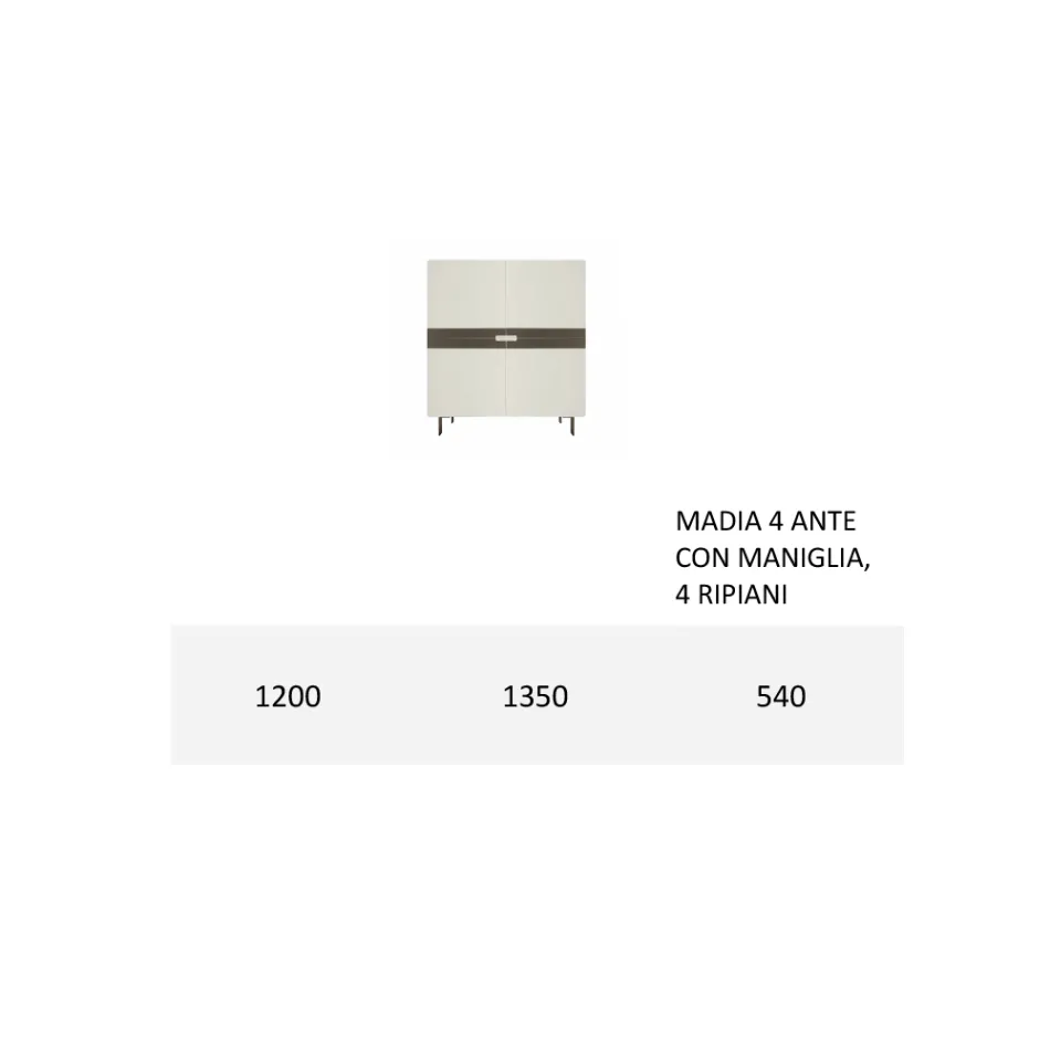 Lounge sideboard in Mdf and 4-legged support Made in Italy - Teresina Viadurini