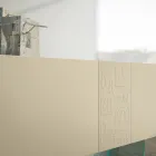 Lounge Sideboard in Matt Lacquered Mdf and Glass Made in Italy - Ninetta Viadurini