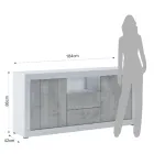 Melamine Lounge Sideboard with 2 Doors and 2 Drawers - Samario Viadurini