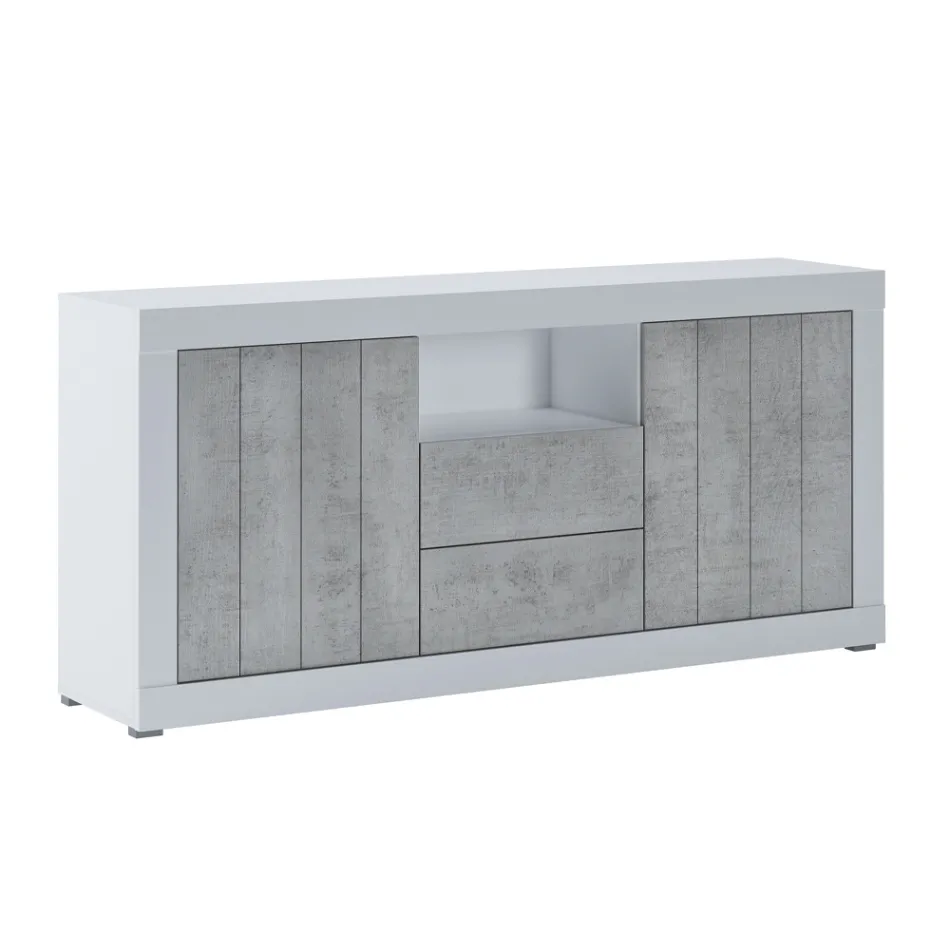 Melamine Lounge Sideboard with 2 Doors and 2 Drawers - Samario Viadurini