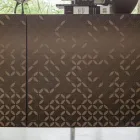 Metallic Moka Lacquered Lounge Sideboard with 3D Decoration Made in Italy - Maple Viadurini