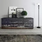 Living Area Sideboard with 3 Doors in Different Finishes Made in Italy - Ole Viadurini
