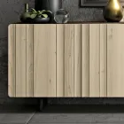 Living Area Sideboard with 3 Doors in Sand Finish Made in Italy - Jan Viadurini