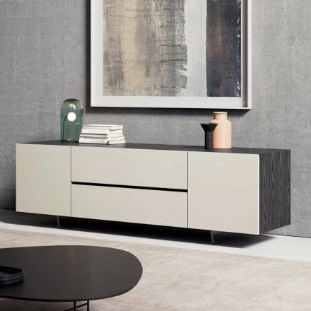 Veneered Sideboard with Methacrylate Legs Made in Italy - Frank Viadurini