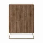 Wooden sideboard with push-pull opening doors Made in Italy - Salerno Viadurini