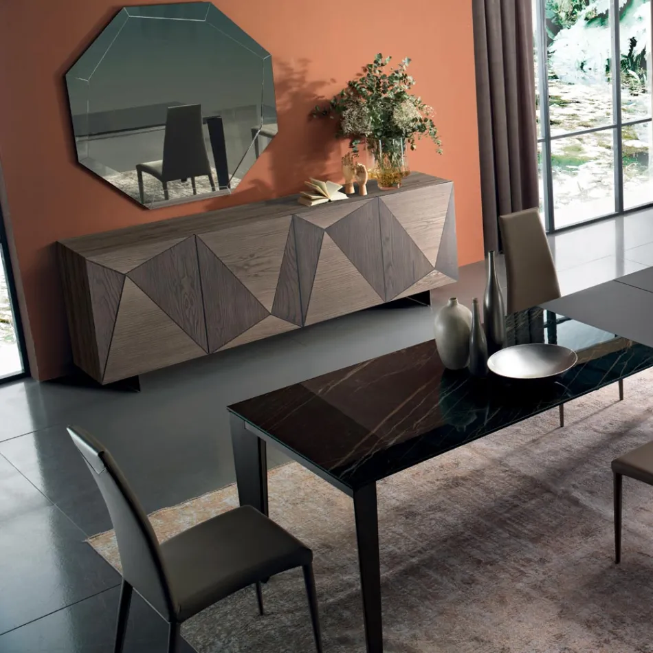 Sideboard in Ash Wood Handcrafted in Italy - Superb Viadurini