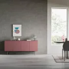 Sideboard in Ecological Wood for Lounge or Entrance 4 Doors Made in Italy - Nazife Viadurini