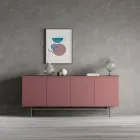Sideboard in Ecological Wood for Lounge or Entrance 4 Doors Made in Italy - Nazife Viadurini