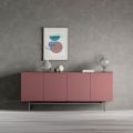 Sideboard in Ecological Wood for Lounge or Entrance 4 Doors Made in Italy - Nazife