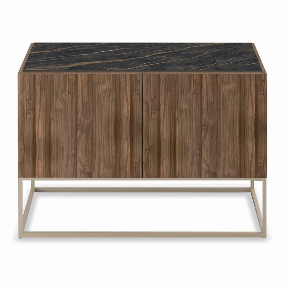 Sideboard in Canaletto Walnut Veneer Made in Italy - Salerno Viadurini