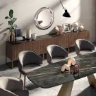 Sideboard in Canaletto Walnut Veneer Made in Italy - Salerno Viadurini