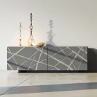 Sideboard in Matt Mud Lacquered Mdf with Plinth Base Made in Italy - Arise Viadurini