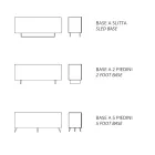 Sideboard in Melamine with Mirror Covered Doors Made in Italy - Ester Viadurini