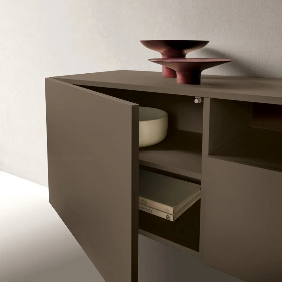 Miral Suspended Melamine Sideboard in Two Colors Made in Italy Viadurini