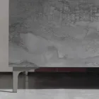 Modern Sideboard with Three Doors in Bronze or Grey Melamine Made in Italy - Clemente Viadurini