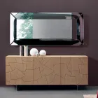 Modern Sideboard in Veneered Ash Wood Made in Italy - Galassia Viadurini