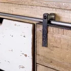 Lounge Sideboard in Mango Wood and Steel with 2 Doors and 3 Drawers - Sinfony Viadurini