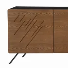 Lounge Sideboard in Mdf with 2 or 3 Door Engravings Made in Italy - Elegance Viadurini