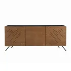 Lounge Sideboard in Mdf with 2 or 3 Door Engravings Made in Italy - Elegance Viadurini