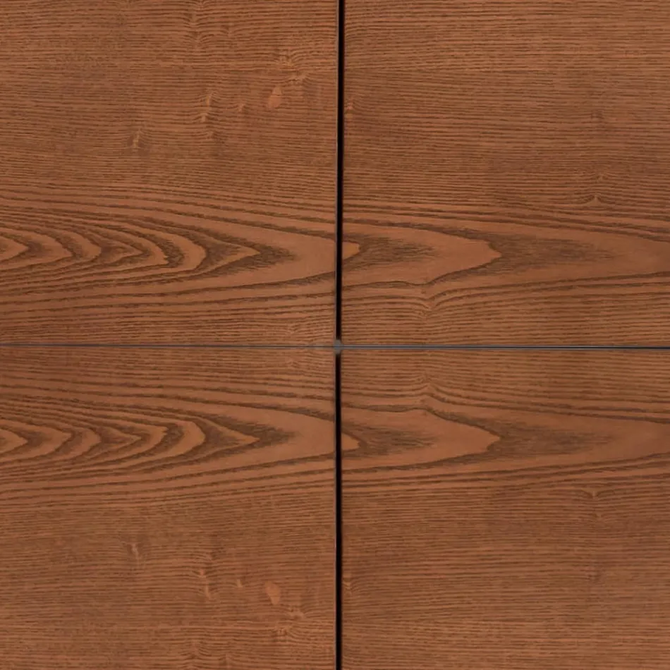 Lounge sideboard Mdf structure and solid wood 4 doors Made in Italy - Rosalba Viadurini