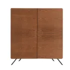 Lounge sideboard Mdf structure and solid wood 4 doors Made in Italy - Rosalba Viadurini