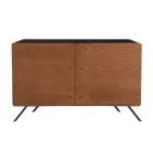 Lounge Sideboard in Mdf and Solid Wood 2 or 3 Doors Made in Italy - Chamber Viadurini
