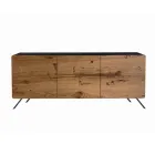 Lounge Sideboard in Mdf and Solid Wood 2 or 3 Doors Made in Italy - Chamber Viadurini