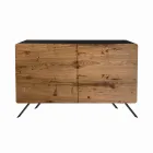 Lounge Sideboard in Mdf and Solid Wood 2 or 3 Doors Made in Italy - Chamber Viadurini
