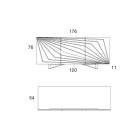 Lounge sideboard in lacquered MDF 3 doors with silk-screened inlays - Saronno Viadurini