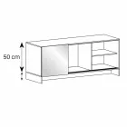 Smoked Glass Lounge Sideboard with Bronze Mirror Door Made in Italy - Silly Viadurini