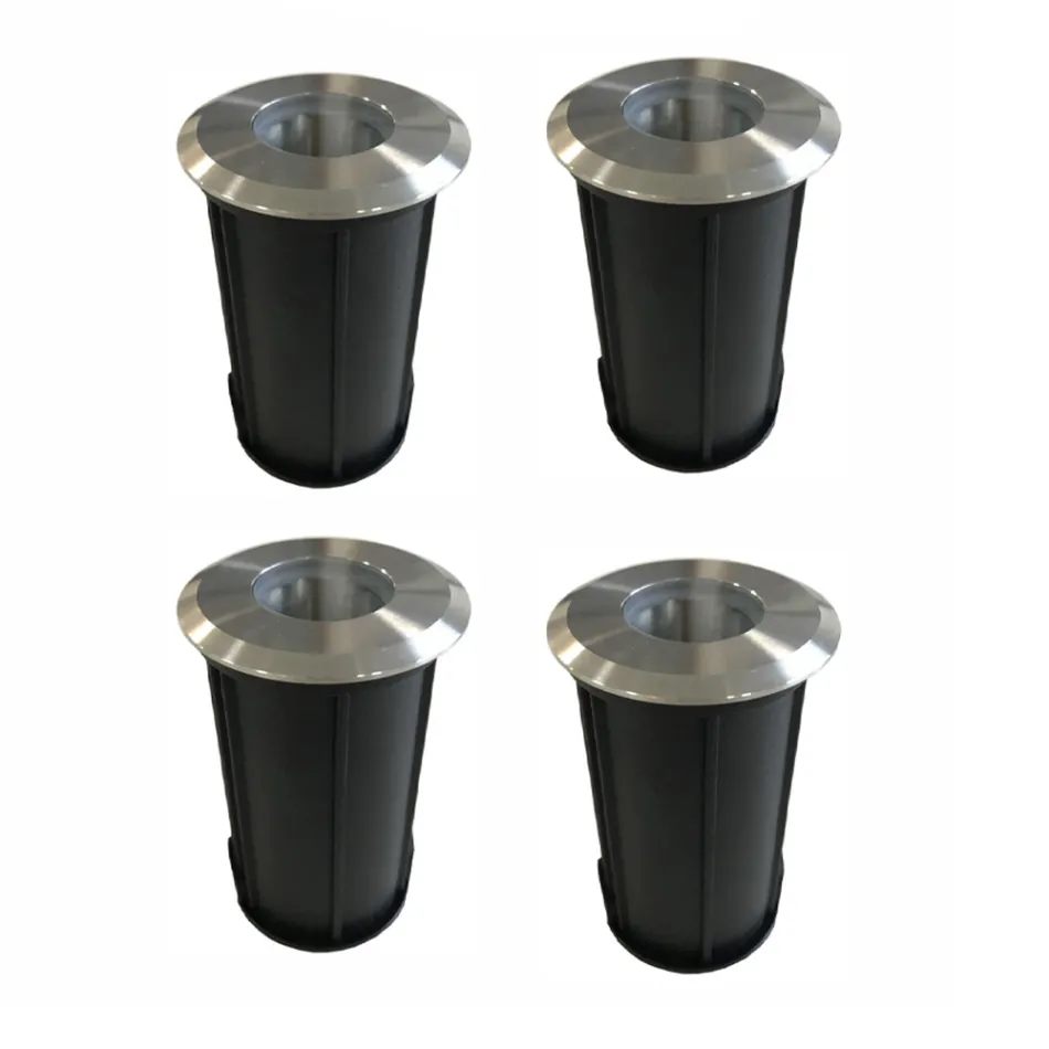 Round 2W Led Spotlight Marker in 316 Stainless Steel, 4 Pieces - Solina Viadurini